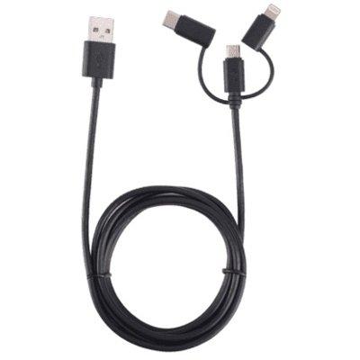 Kabel ISY IUC-3100 USB-Lightning/microUSB/USB typ C 1.6m