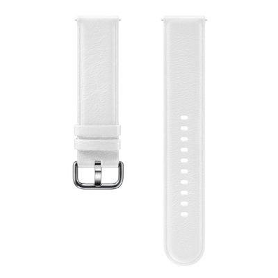 Pasek do smartwatcha SAMSUNG Leather dla Galaxy Watch Active/Active2 20mm Biały ET-SLR82MWEGWW