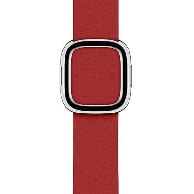 Pasek z klamrą nowoczesną APPLE Watch (PRODUCT)RED do koperty 40 mm – rozmiar M MTQU2ZM/A