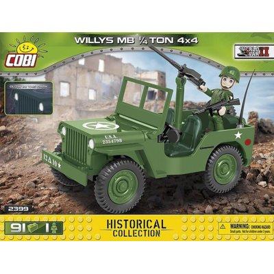 Klocki COBI Historical Collection: World War II - WWII Jeep Willys MB 1/4 Ton 4x4 2399