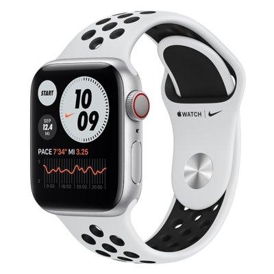 SmartWatch APPLE Watch Nike Series 6 GPS + Cellular Koperta 40 mm z aluminium w kolorze srebrnym z paskiem sportowym Nike w kolorze czystej platyny/czarnym M07C3WB/A