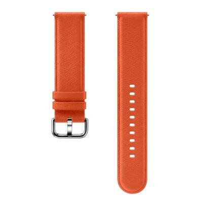 Pasek do smartwatcha SAMSUNG Leather dla Galaxy Watch Active/Active2 20mm Pomarańczowy ET-SLR82MOEGWW