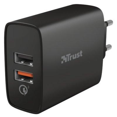 Ładowarka sieciowa TRUST Qmax 30W Ultra-Fast Dual USB QC3.0