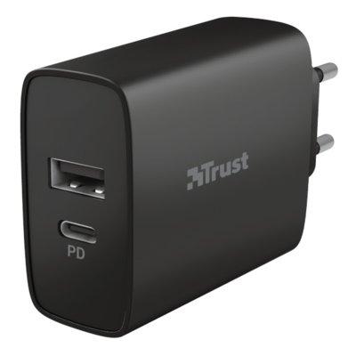 Ładowarka sieciowa TRUST Qmax 30W Ultra-Fast USB i USB-C QC3.0