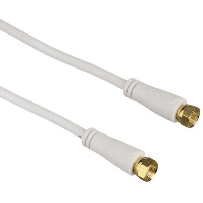 Produkt z outletu: Kabel HAMA Techline 100dB WTYK F- WTYK F 1.5 m Biały