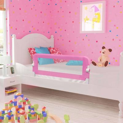 Emaga vidaxl barierka do łóżeczka dziecięcego, różowa, 120x42 cm, poliester