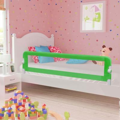 Emaga vidaxl barierka do łóżeczka dziecięcego, zielona, 180x42 cm, poliester