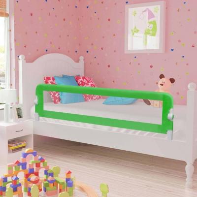 Emaga vidaxl barierka do łóżeczka dziecięcego, zielona, 120x42 cm, poliester