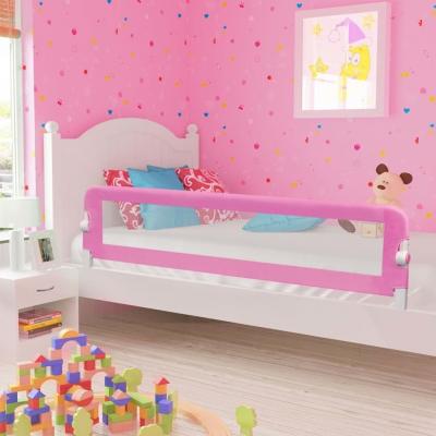 Emaga vidaxl barierka do łóżeczka dziecięcego, różowa, 180x42 cm, poliester