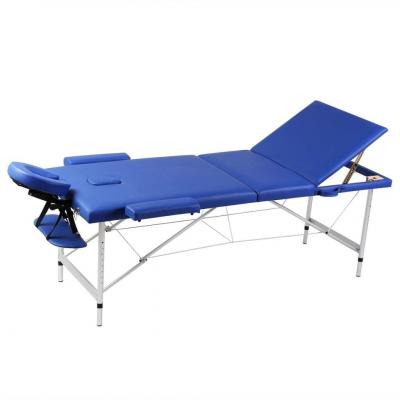 Emaga niebieski składany stół do masażu 3 strefy z aluminiową ramą