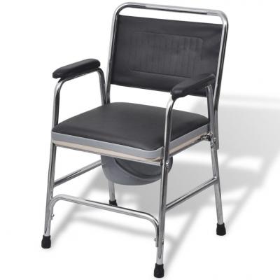 Emaga vidaxl krzesło komodowe, stalowe, czarne