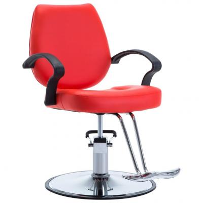 Emaga vidaxl fotel barberski ze sztucznej skóry, czerwony