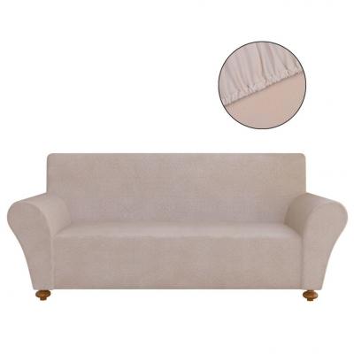 Emaga vidaxl elastyczny pokrowiec na sofę, z dżerseju, beżowy