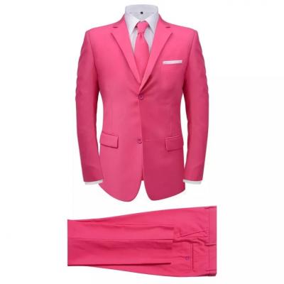 Emaga vidaxl 2-częściowy garnitur męski z krawatem różowy rozmiar 46