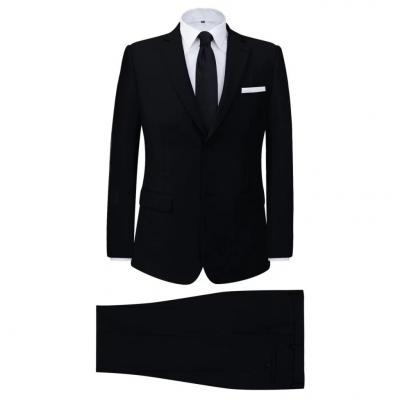 Emaga vidaxl 2-częściowy garnitur biznesowy męski czarny rozmiar 56