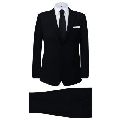 Emaga vidaxl 2-częściowy garnitur biznesowy męski czarny rozmiar 52