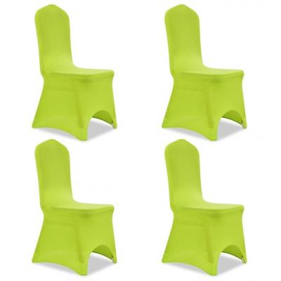 Emaga vidaxl elastyczne pokrowce na krzesło zielone 4 szt.