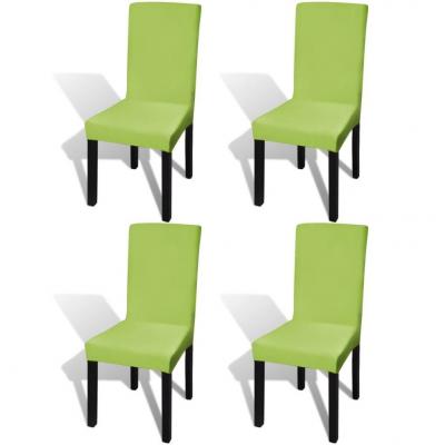 Emaga vidaxl elastyczne pokrowce na krzesła, 4 szt., zielone