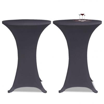 Emaga vidaxl elastyczne nakrycie stołu antracytowe 2 szt. 80 cm