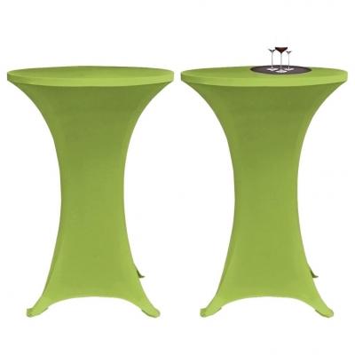 Emaga vidaxl elastyczne nakrycie stołu zielone 70 cm 2 szt.