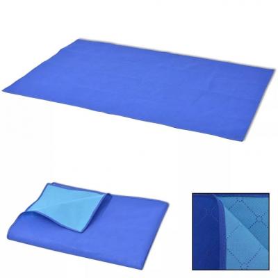 Emaga vidaxl koc piknikowy niebieski i błękitny, 150x200 cm