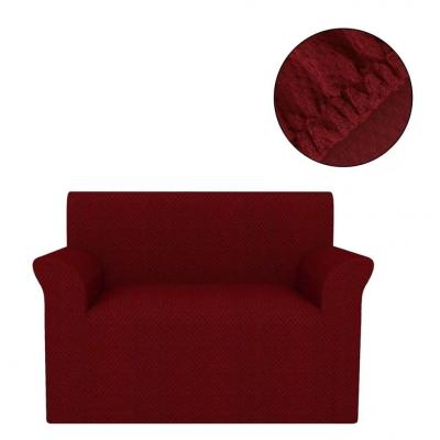 Emaga vidaxl elastyczny pokrowiec na sofę, pikowany, burgundowy