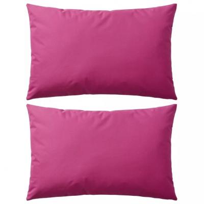 Emaga vidaxl poduszki na zewnątrz, 2 sztuki, 60x40 cm, kolor różowy