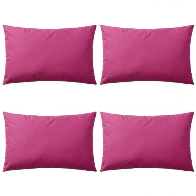 Emaga vidaxl poduszki na zewnątrz, 4 sztuki, 60x40 cm, kolor różowy