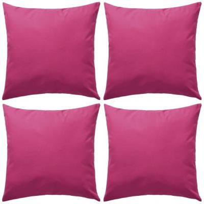 Emaga vidaxl poduszki na zewnątrz, 4 sztuki, 45x45 cm, kolor różowy