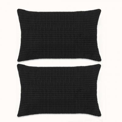 Emaga vidaxl 2-częściowy zestaw poduszek, welur, 40x60 cm, czarny
