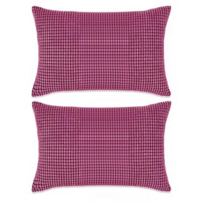 Emaga vidaxl zestaw 2 poduszek z weluru w kolorze różowym, 40 x 60 cm