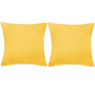 Emaga vidaxl 2-częściowy zestaw poduszek, welur, 45x45 cm, żółty