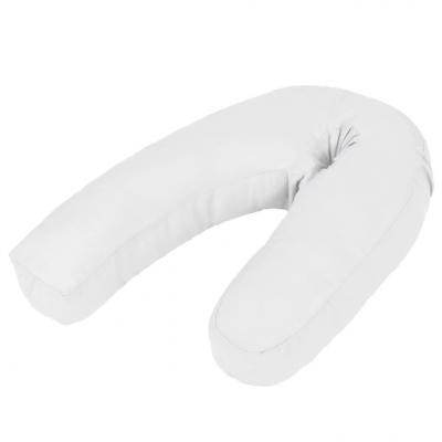 Emaga vidaxl poduszka w kształcie litery j dla ciężarnej, 54x43 cm, biała
