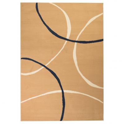 Emaga vidaxl nowoczesny dywan, wzór w koła, 120 x 170 cm, brązowy