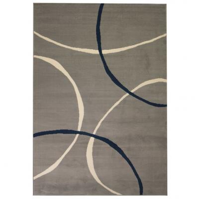 Emaga vidaxl nowoczesny dywan, wzór w koła, 80 x 150 cm, szary