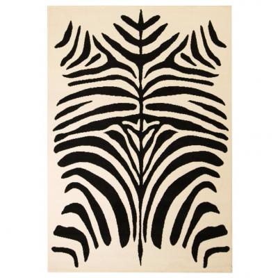 Emaga vidaxl nowoczesny dywan, wzór zebry, 120x170 cm, beżowo-czarny