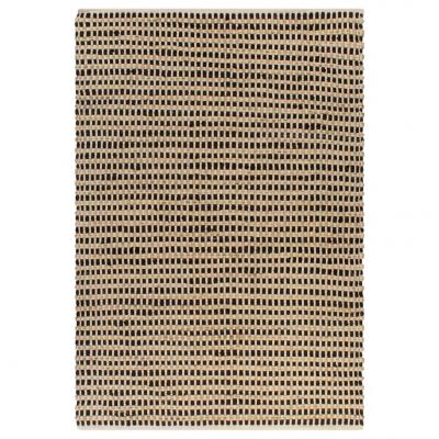 Emaga vidaxl ręcznie tkany dywan, juta, 120 x 180 cm, naturalny i czarny