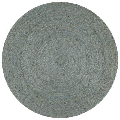 Emaga vidaxl ręcznie wykonany dywan z juty, okrągły, 90 cm, oliwkowozielony