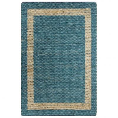 Emaga vidaxl ręcznie wykonany dywan, juta, niebieski, 160x230 cm