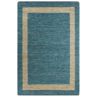 Emaga vidaxl ręcznie wykonany dywan, juta, niebieski, 120x180 cm