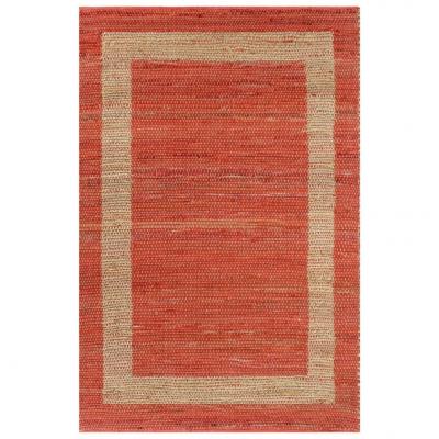 Emaga vidaxl ręcznie wykonany dywan, juta, czerwony, 120x180 cm