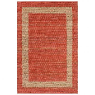 Emaga vidaxl ręcznie wykonany dywan, juta, czerwony, 160x230 cm
