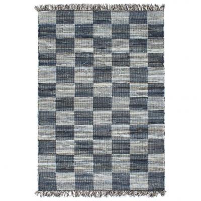 Emaga vidaxl ręcznie tkany dywanik chindi, dżins, 120x170 cm, niebieski