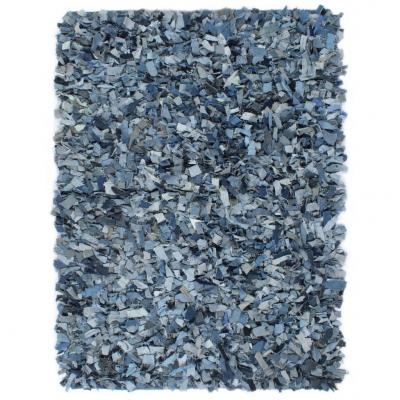 Emaga vidaxl dywan shaggy, dżins, 80x160 cm, niebieski