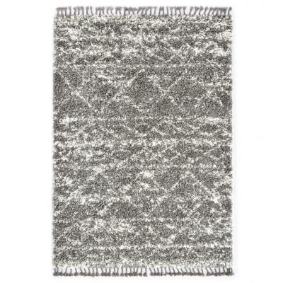 Emaga vidaxl dywanik shaggy, wzór berberyjski, pp, szaro-beżowy, 80x150 cm