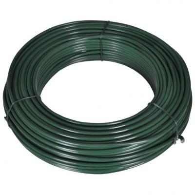 Emaga vidaxl drut naciągowy, 80 m, 2,1/3,1 mm, stalowy, zielony