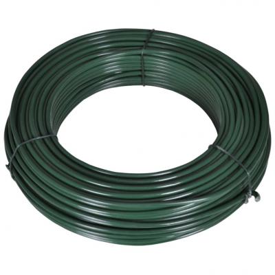 Emaga vidaxl drut naciągowy, 55 m, 2,1/3,1 mm, stalowy, zielony