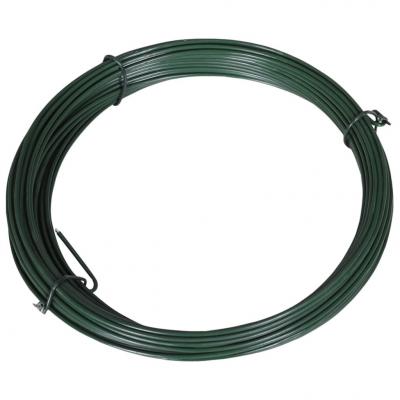 Emaga vidaxl drut naciągowy do ogrodzenia, 25 m, 1,4/2 mm, stalowy, zielony