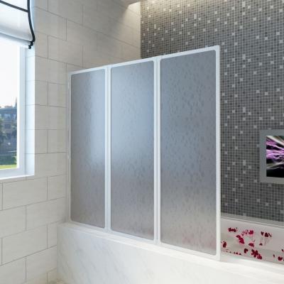 Emaga vidaxl drzwi prysznicowe, 117 x 120 cm, 3 panele, składane