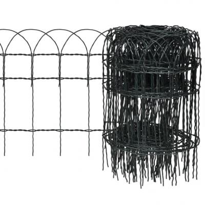 Emaga vidaxl obrzeże ogrodowe, malowane proszkowo żelazo, 10x0,4 m